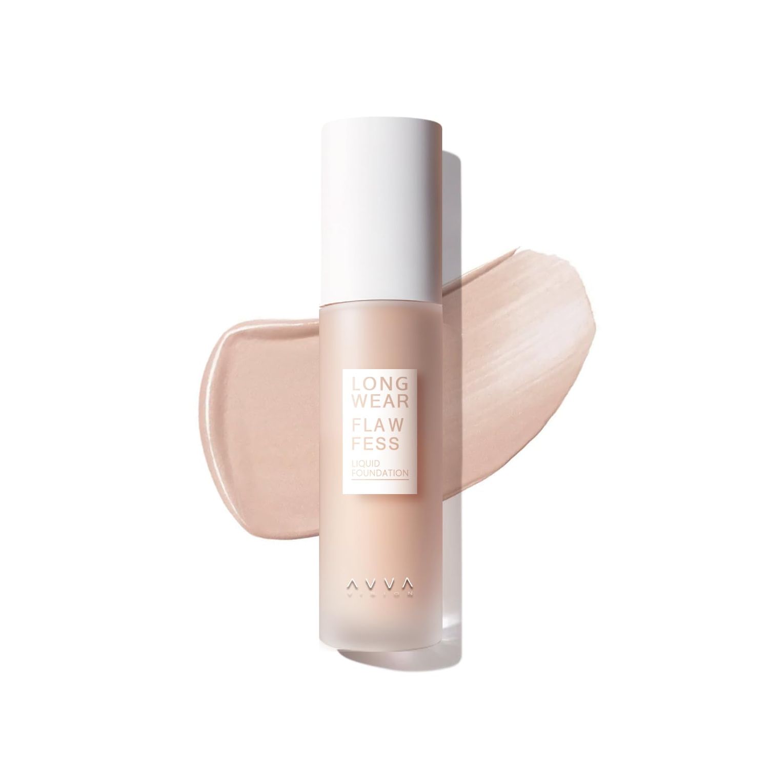AVVA VISION Liquid Foundation Makeup Natural True Skin Tone Full Coverage Concealer Flawless Complexion Blendable Longwear, Fair Ivory, 1 fl. oz.