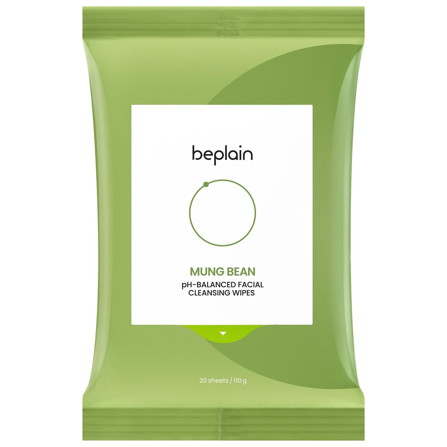 beplain Mung Bean pH- Balanced Facial Cleansing Wipes | Soft Cleansing Wipes for Face with Mung Bean Extract, pH-balanced, Disposable Cleansing Facial Wipes | Korean Skin Care (20p)