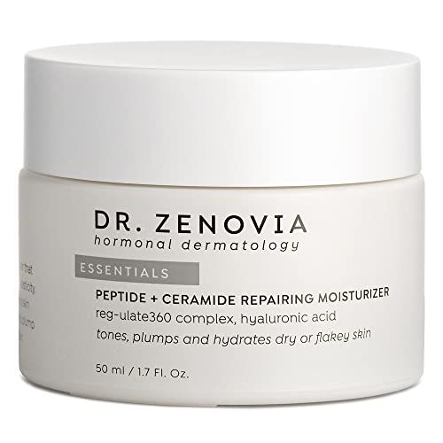 Dr. Zenovia Hormonal Dermatology Peptide + Ceramide Repairing Moisturizer - Moisturizing Face Cream With Hyaluronic Acid - Face Moisturizer for Women