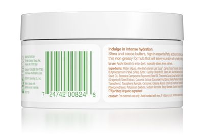 Alba Botanica Intense Hydration Whipped Body Butter, with Shea, Cocoa, and Kukui Nut Butters, 6.5 Oz (Packaging May Vary)