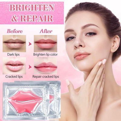 30 Pairs Lip Masks &amp; Eye Mask, 24K Collagen Crystal Under Eye Patches for Puffy Eyes and Dark Circles, Reduce Lip Wrinkles, Remove Dead Skin &amp; Anti Chapped, Effectively Nourishes the Lip &amp; Eye Skin