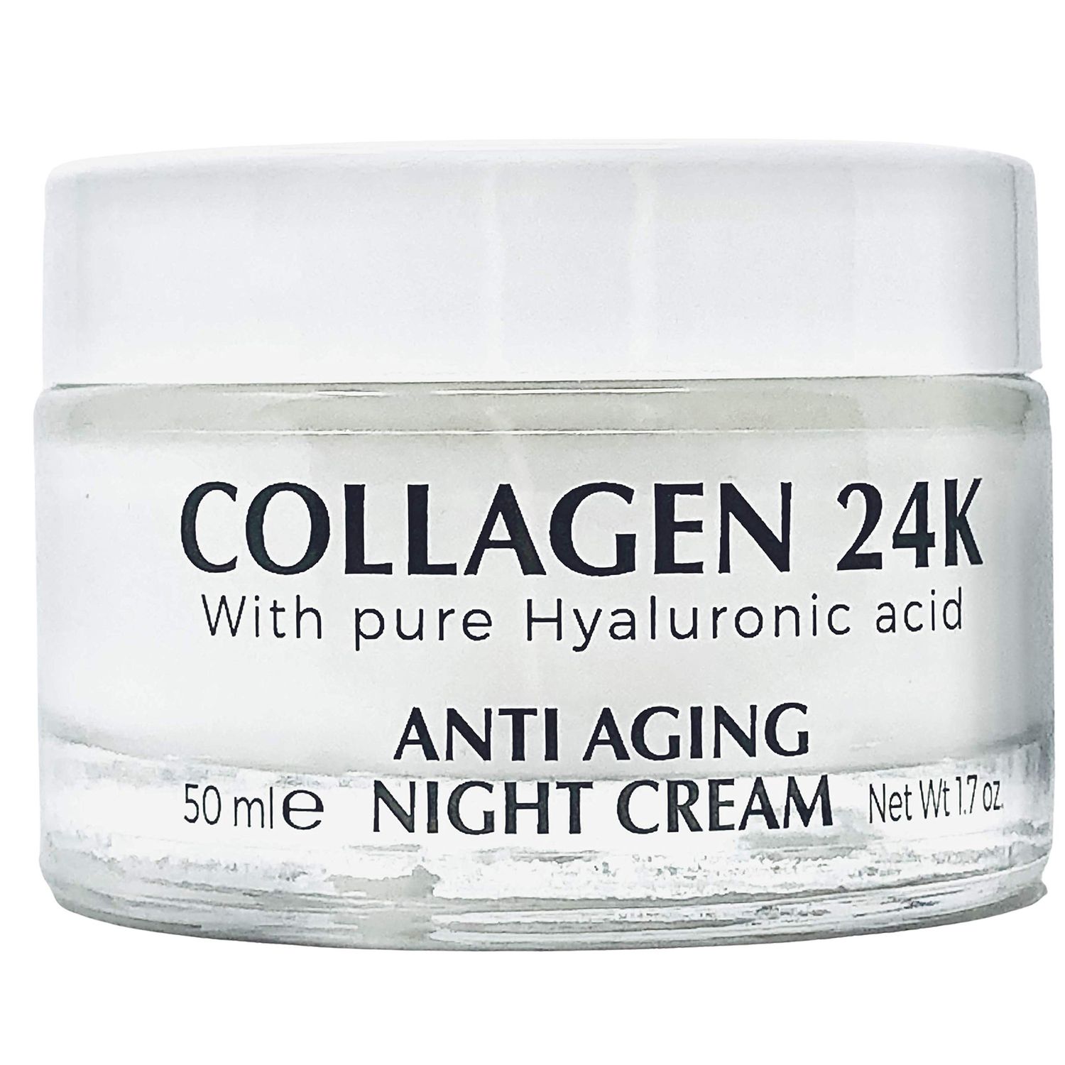 Delfanti-Milano  COLLAGEN 24K  Anti-Aging Night Cream  Face and Neck Moisturizer with pure Hyaluronic Acid  Made in Italy