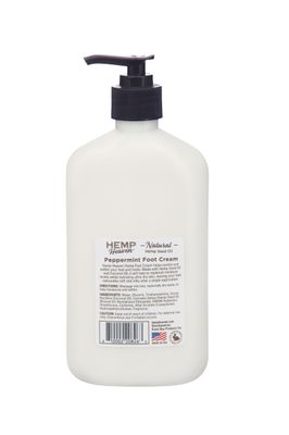 Hemp Heaven Peppermint Foot Cream Infused with Hemp Seed Oil - Hydrating Care for Dry Cracked Feet - 18oz