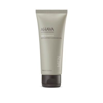 AHAVA Men&#39;s Exfoliating Cleansing Gel - Helps Against Clogged Pores, Smoothes &amp; Cleans, Refreshes &amp; Energizes the Skin with exclusive Osmoter &amp; antioxidant botanic complex: G-Force, 3.4 Fl.Oz
