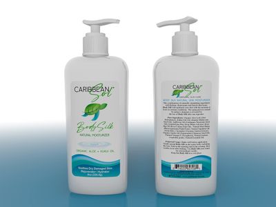 Caribbean Sol - Kukui Body Silk After Sun Lotion - Organic Aloe Vera Gel Sunburn Relief After Tan Lotion - Sun Burn Care Moisturizer 8oz.