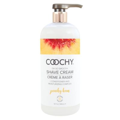Coochy Intimate Shaving Cream | Shave Conditioner &amp; Moisturizer for Face &amp; Body | Ideal for Sensitive Skin Care, Anti-Bump | Peachy Keen, 32 oz