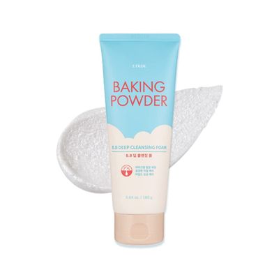 ETUDE Baking Powder B.B Deep Cleansing Foam, 5.4 fl.oz.(160ml) (21AD) | Perfect Cleansing and Peeling, Removes Pore Waste and Dead Skin Cells, Korean Skin Care, Kbeauty, Perfect for Gift