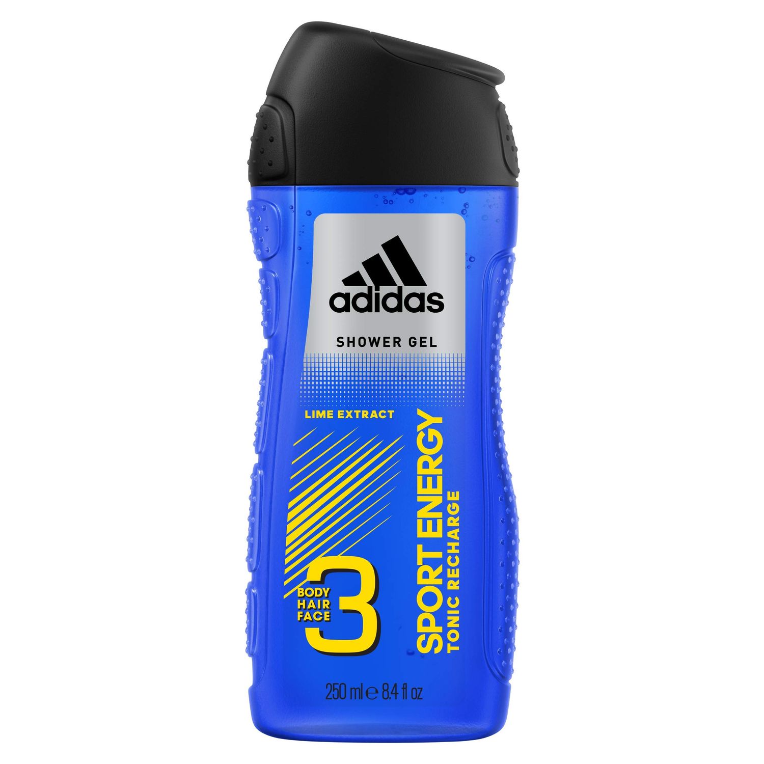 Adidas 3in1 (Body Hair Face) Shower Gel Shampoo Sport Energy 250 ml / 8.4 oz