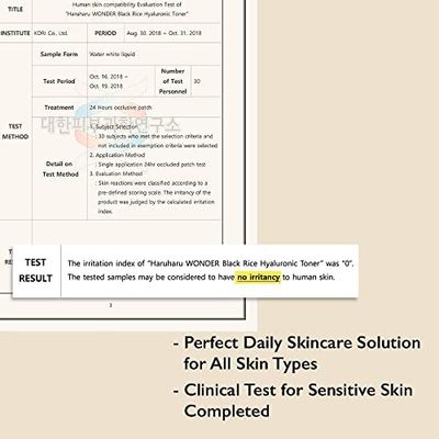 Haruharu Wonder Black Rice Hyaluronic Toner 5.1 fl.oz / 150ml | Face Moisturizer, Facial Toner for All Skin Types | Vegan, Cruelty Free, EWG-Green