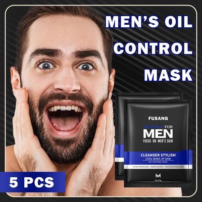 5 Pcs Mens Facial Sheet Mask,Hydrating Face Masks Skincare Gift Set for Men,Moisturizing Soothing Facial Masks,Easy to Use & Nourishing Face Mask Skin Care Set