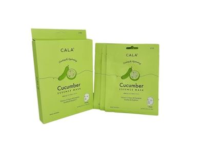 CALA Cucumber Essence Full Face Facial Mask Sheets - 5 Pieces, Made in Korea
