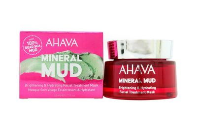AHAVA Mineral Mud Brightening &amp; Hydrating Facial Treatment Mask - Deeply Hydrating Mud Mask for Instant Radiance, Evens out Skin&#39;s Tone, Enhances Radiance &amp; Contains Exclusive Osmoter, 1.7 Fl Oz