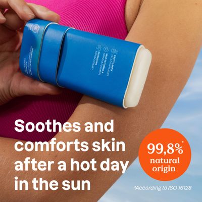 ATTITUDE After Sun Care Stick, EWG Verified, Plastic-Free, Soothes and Hydrates, Vegan and Mineral Based Formula, Mint and Cucumber, 2 Fl Oz