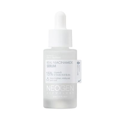 DERMALOGY by NEOGEN Real Niacinamide 15% Serum (30 ml / 1.01 Fl Oz) - Dark Spots &amp; Pore Care, Vegan Serum with Niacinamide, Ferulic Acid and Zinc - Korean Skin Care