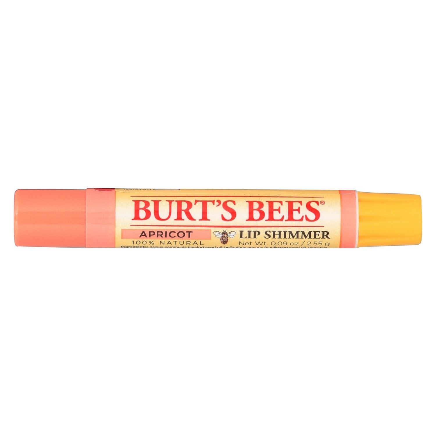 Burt&#39;s Bees Lip Shimmer, Apricot 0.09 oz (Pack of 4)