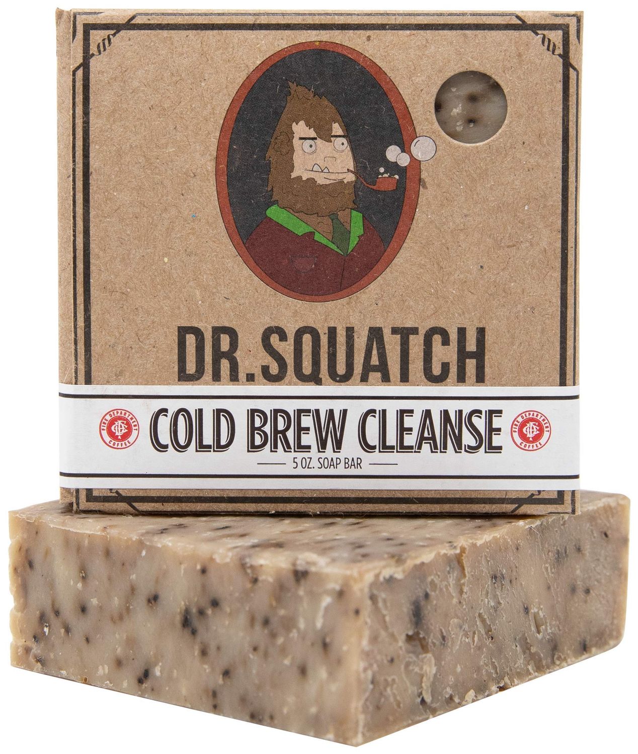 Dr. Squatch Cold Brew Cleanse Coffee Soap Bar - Blend of Shea Butter, Salt, Kaoilin Clay, and Some Top Notch Coffee Beans - Organic Handmade in USA