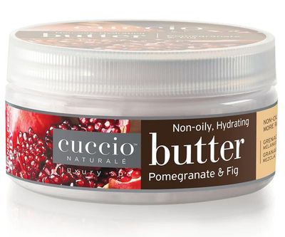 Cuccio Naturale Pomegranate &amp; Fig Spa To Go Kit - Butter Blend, Sea Salt Scrub, Scentual Spa Mist, and Cuticle Revitalizing Oil - Deep Hydration and Exfoliation for Hands and Body - 4-Piece Set