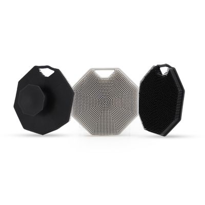 3Pack Silicone Body Scrubber, Qewro Body Buffer Exfoliating Brush with Silicone Loofah, Bath &amp; Body Brushes for Men Women Kids Pets use in Shower, Scalp Exfoliator Hair Shampoo Skin Cleaning Brush