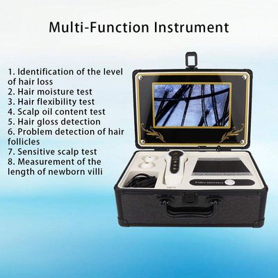 Hair Analyzer Machine, Hair Scalp Skin System Skin Oil and Analysis LCD Screen Hair Skin Analyzer Machine 50X 200X Skin Hair Scalp Detector Analyzer Microscope Skin Care Tool(US)