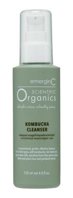 emerginC Scientific Organics Kombucha Cleanser - Nutrient Powerhouse Face Wash with Aloe Vera + Plant Stem Cells to Help Visibly Improve Skin Tone + Texture (4 oz, 120 ml)