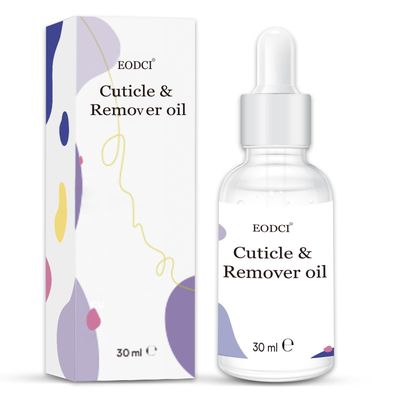 EODCI 30ml Organic Nail Cuticle Oil, Natural Nail Oil for Growth and Strength Damaged Nails Natural Blend Of Jojoba, Vitamin E, Castor and Sweet Almond Oils Exfoliating Nail Care Cuticle Removal