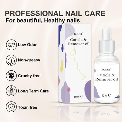 EODCI 30ml Organic Nail Cuticle Oil, Natural Nail Oil for Growth and Strength Damaged Nails Natural Blend Of Jojoba, Vitamin E, Castor and Sweet Almond Oils Exfoliating Nail Care Cuticle Removal