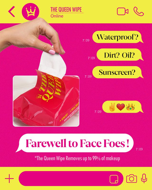 [K-Beauty] The Queen Wipe Micellar Wipes Cleansing Towelettes Face &amp; Eye Makeup Remover Wipes Facial Cleansing Cloths Gently Removes Oil &amp; Waterproof Makeup | No Harsh Ingredients (25 Wipes x2)