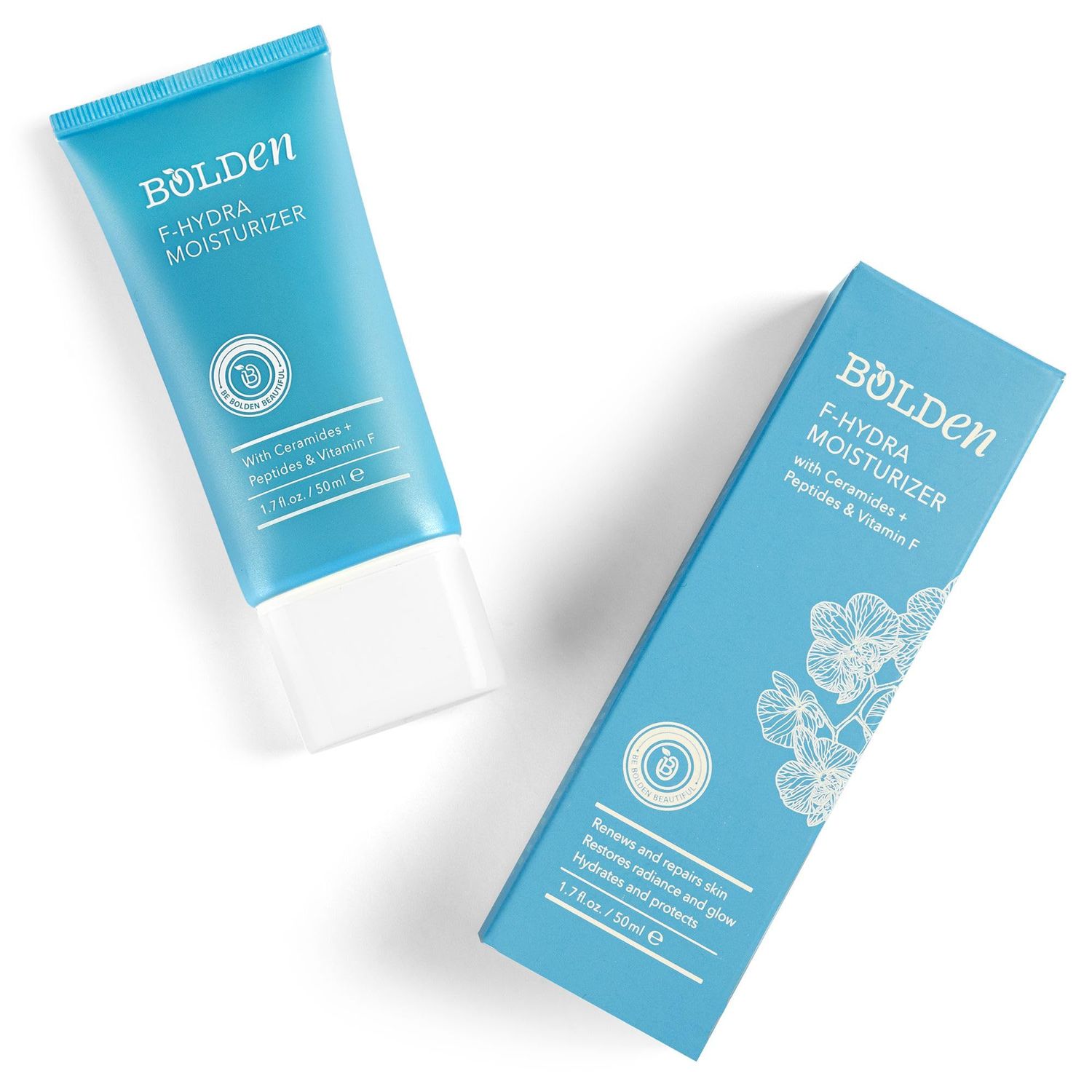 BOLDEN F-Hydra Moisturizer | Daily Face Cream to Hydrate &amp; Moisturize Dry Skin | Made with Ceramides, Peptides, &amp; Vitamin F | 1.7 Fl Oz