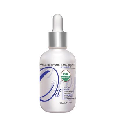 Dr Joe Lab Vitamin E Oil for Skin, Organic Vitamin E Oil for Hair, Face, Liquid Vitamin E, Vitamin E Body Oil, 100% Pure Natural Cold Pressed Unrefined, Moisturizes &amp; Nourishes, Non GMO - 1 Oz