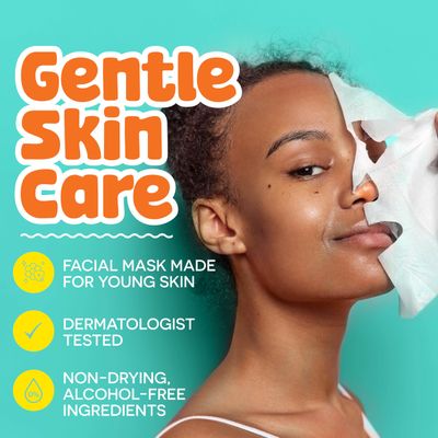 BeYoutiful Facial Mask Set, Hydrating Face Mask for All Skin Types, Face Care for Girls and Boys, Skin Care for Teens, 3 Masks per Box