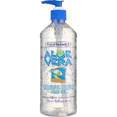 Fruit of the Earth Aloe Vera Crystal Clear Aloe Gel,20 oz (Pack of 3)