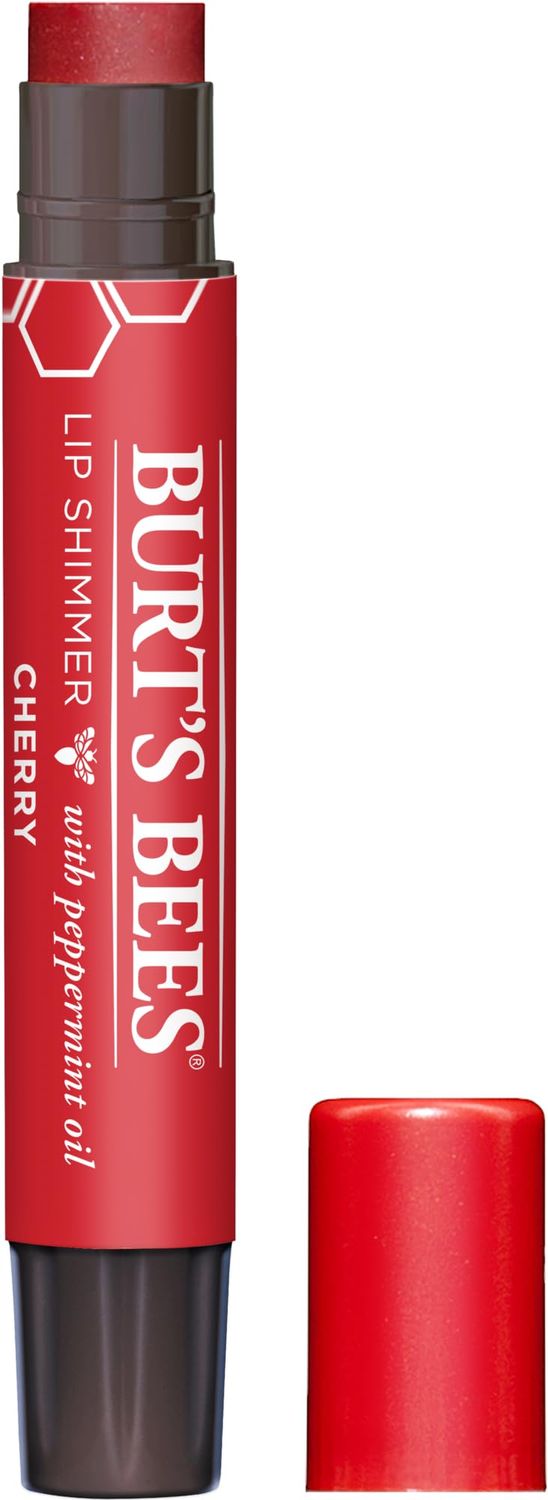 Burt&#39;s Bees 100% Natural Moisturizing Lip Shimmer, Cherry - 1 Tube