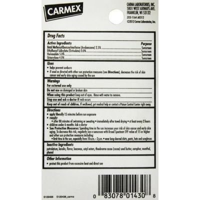 Carmex Soothing Everyday Lip Balm, Cherry 0.35 oz (Pack of 6)