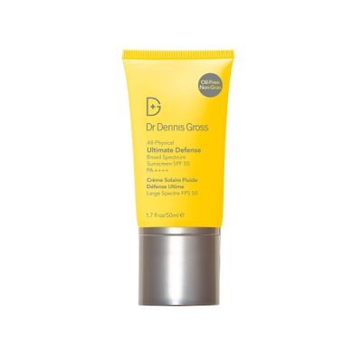 Dr Dennis Gross All-Physical Ultimate Defense Sunscreen Broad Spectrum SPF 50: 100% Mineral Sunscreen, Water &amp; Sweat Resistant, Oil-Free, 1.7 fl oz