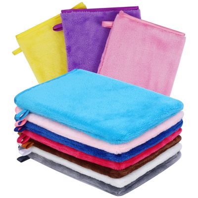 10 Pack Washcloths Facial Wash Mitts, PHOGARY Soft Flannel Wash Cloth Terry Cloth for Washing Face, Reusable Makeup Remover, 6x8 Inch European Style Skin Care Bath SPA Cloths
