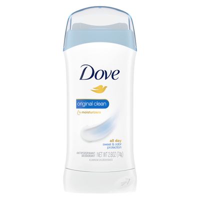 Dove Invisible Solid Antiperspirant Deodorant Stick for Women, Original Clean, For All Day Underarm Sweat &amp; Odor Protection 2.6 oz