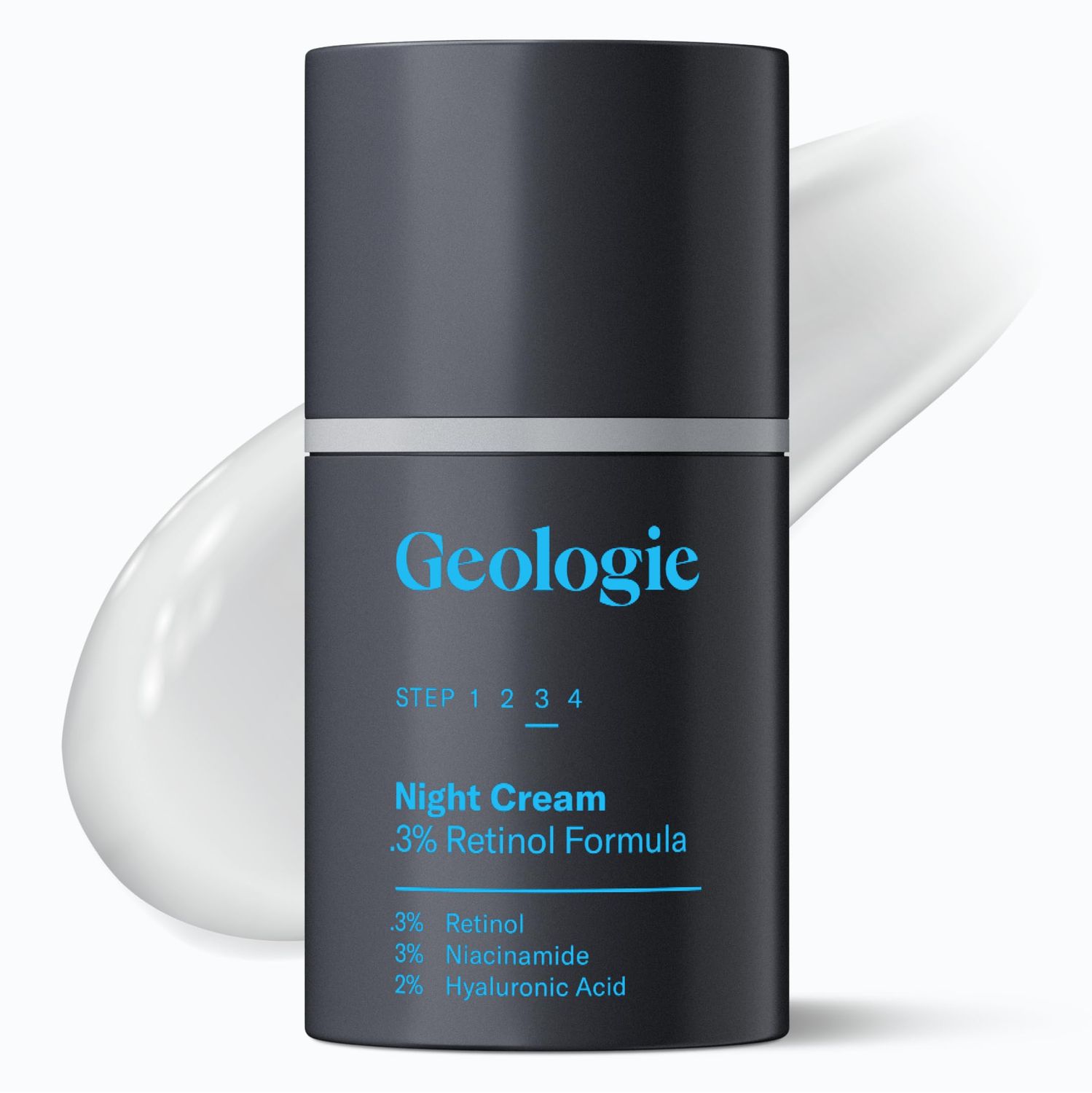 Geologie Retinol Anti-Aging Face Cream | Advanced .3% Retinol Formula for Effective Results | Reduce Fine Lines &amp; Wrinkles | Protect &amp; Repair Skin With Hyaluronic Acid &amp; Niacinamide | For Men &amp; Women