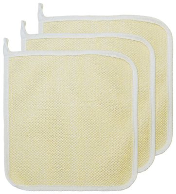 3 pcs/Set Dual-Sided with Soft Weave Exfoliating Scrub and Soft Terry Cloth Towel Home Spa Exfoliating Face and Body - Shower Scrubber - Remove Dead Skin -Great for Skin Care in The Massage Bath