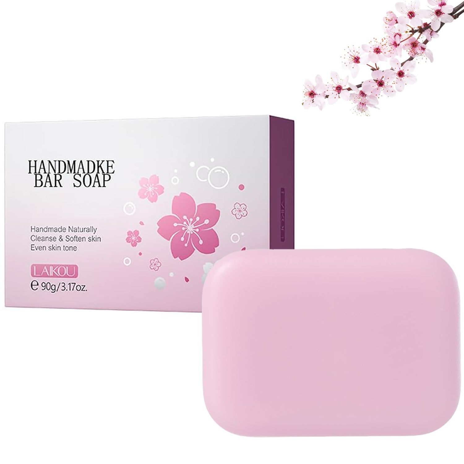 BEUKING Cleansing Soap Bar for Face &amp; Body, Handmade Vitamin C Skin Cleansing Scrub Exfoliating Bar, Remove Away Body Dirty Cleaning Pore, Skin Care Moisturizing Soften Skin Even Tone