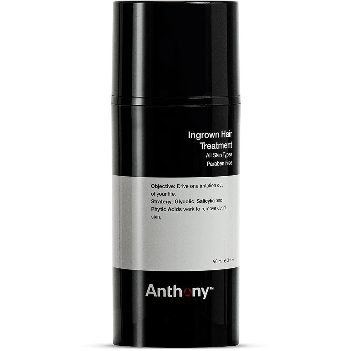 Anthony Ingrown Hair Treatment for Men Gel Solution to Calm Down Razor Burn - Scar and Redness Eliminator, Bump Removal - 3 Fl. Oz