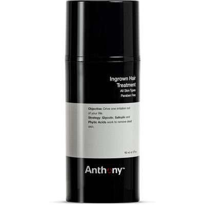 Anthony Ingrown Hair Treatment for Men Gel Solution to Calm Down Razor Burn - Scar and Redness Eliminator, Bump Removal - 3 Fl. Oz