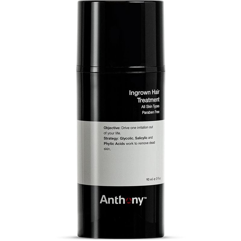 Anthony Ingrown Hair Treatment for Men Gel Solution to Calm Down Razor Burn - Scar and Redness Eliminator, Bump Removal - 3 Fl. Oz