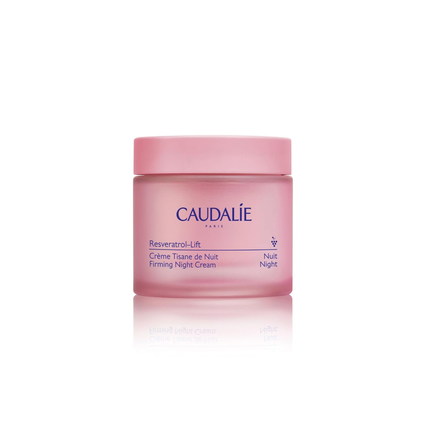 Caudalie Resveratrol-Lift Retinol Alternative Firming Night Cream Moisturizer, Refillable Jar 1.6 oz
