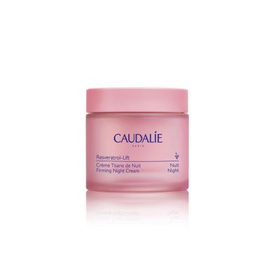 Caudalie Resveratrol-Lift Retinol Alternative Firming Night Cream Moisturizer, Refillable Jar 1.6 oz