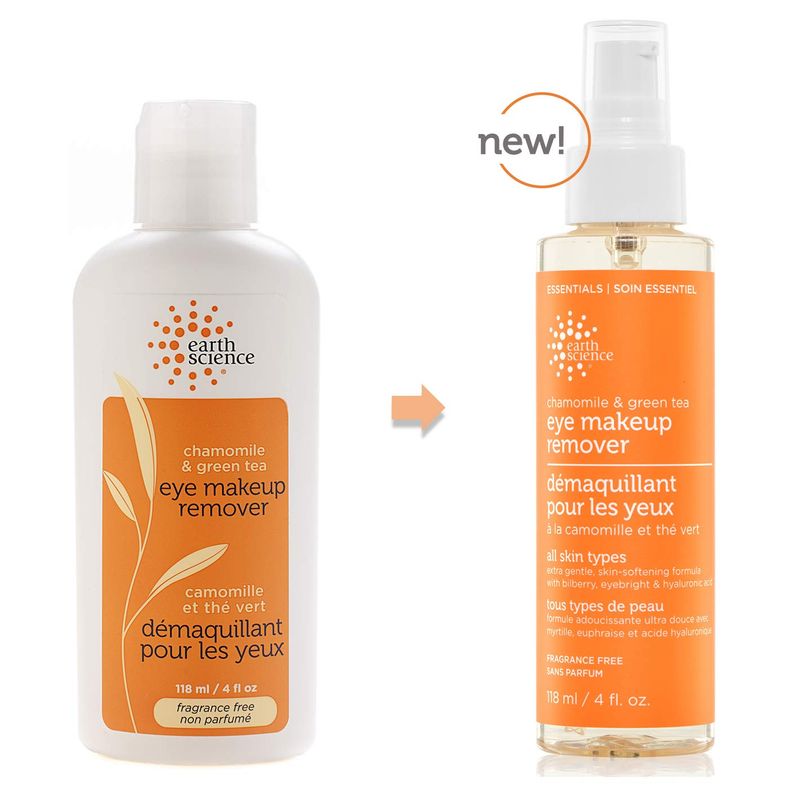 EARTH SCIENCE - Chamomile &amp; Green Tea Natural Eye Makeup Remover(3pk, 4 fl. oz.)