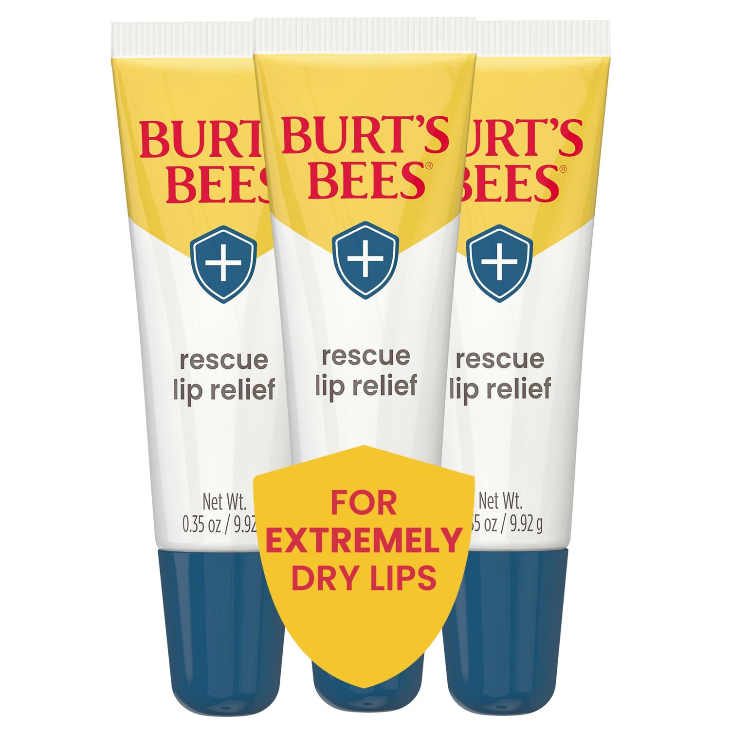 Burts Bees Valentines Day Gifts, Rescue Lip Relief with Shea Butter and Echinacea, 100% Natural Origin, 0.35 Ounces