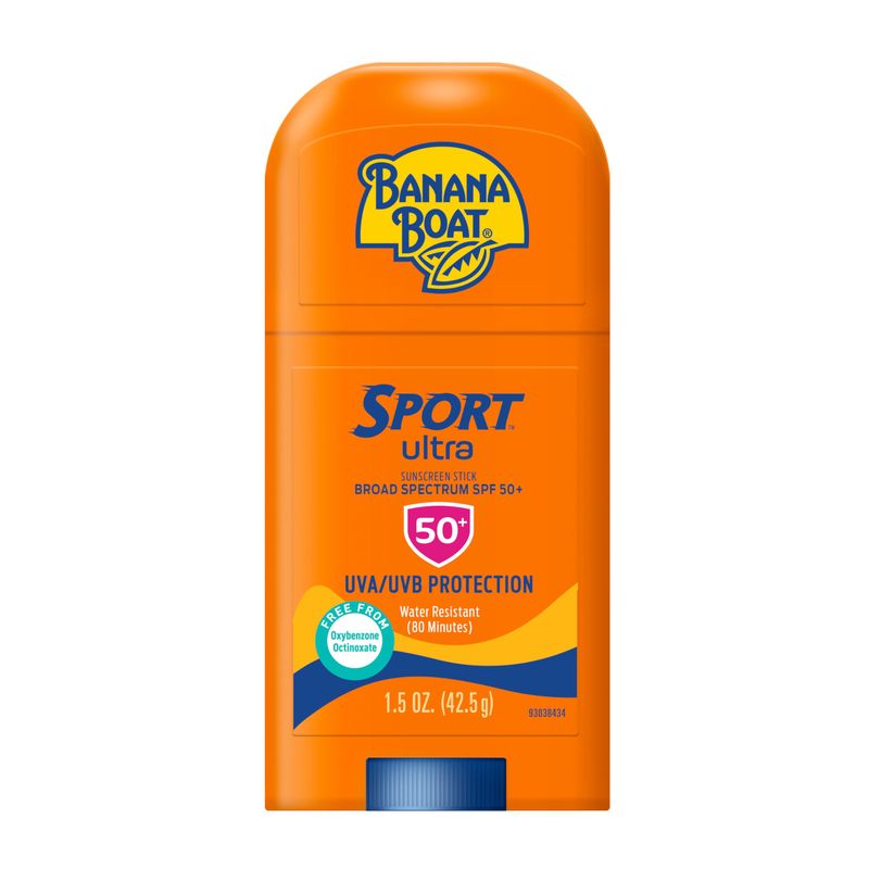 Banana Boat Sport Ultra Sunscreen Stick SPF 50, 1.5oz | Travel Sunscreen, Mini Sunscreen, SPF Stick Sunscreen, Oxybenzone Free Sunscreen, 1.5oz