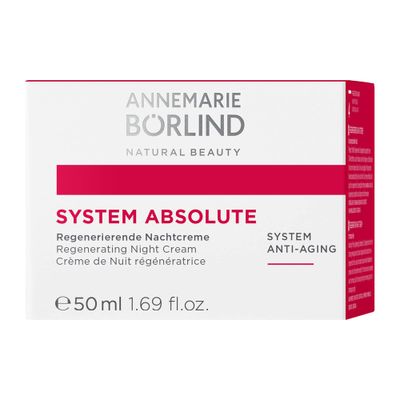 ANNEMARIE BRLIND - SYSTEM ABSOLUTE Regenerating Night Cream - Anti Wrinkle Moisturizer with Retinol, Aloe, Algae and Meadowfoam Extracts - Nourishes, Tones, and Hydrates - 1.69 Fl. Oz