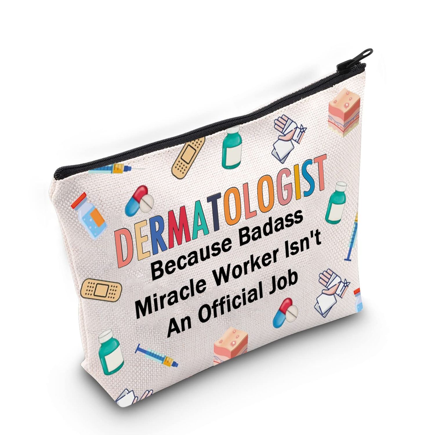 Dermatologist Cosmetic Makeup Bag Skin Doctor Gift Dermatologist Appreciation Gift Dermatologist Graduation Gift (Dermatologist Bag)