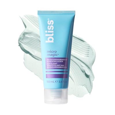 bliss Micro Magic | Skin-renewing Microdermabrasion Scrub | Straight-from-the-Spa | Tightens Pores &amp; Brightens Skin | Paraben Free, Cruelty Free | 3.4 fl oz